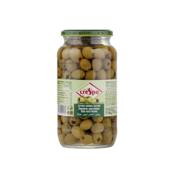 Crespo Pitted Green Olives, Jar - 907g