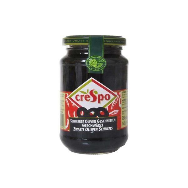 Crespo Sliced Black Olives, Jar - 333g