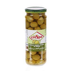 Crespo Whole Green Olives, Jar - 450g