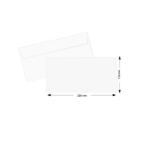 Deluxe White Envelope, 115 x 225 mm - 50 pcs