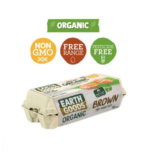 Earth Goods Organic Brown Eggs - 10 pcs