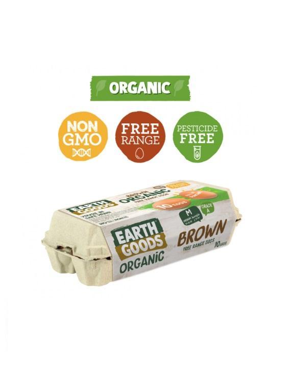 Earth Goods Organic Brown Eggs - 10 pcs