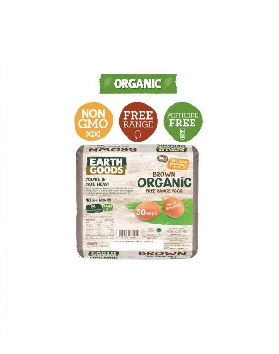 Earth Goods Organic Brown Eggs - 30 pcs