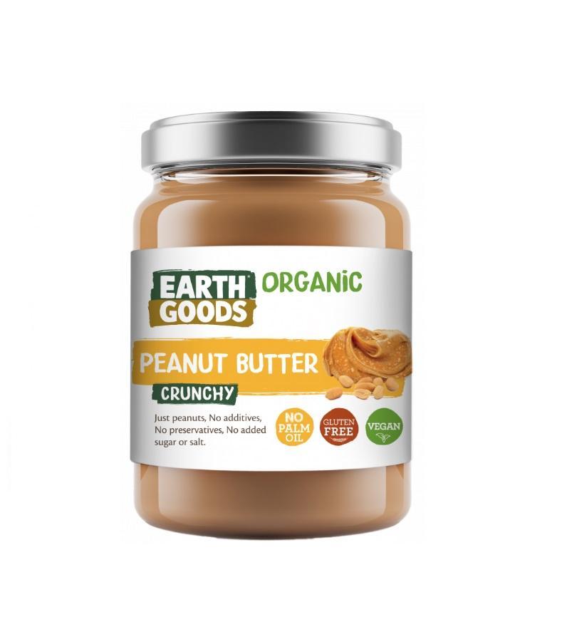 Earth Goods Organic Crunchy Peanut Butter, Gluten-Free - 400g