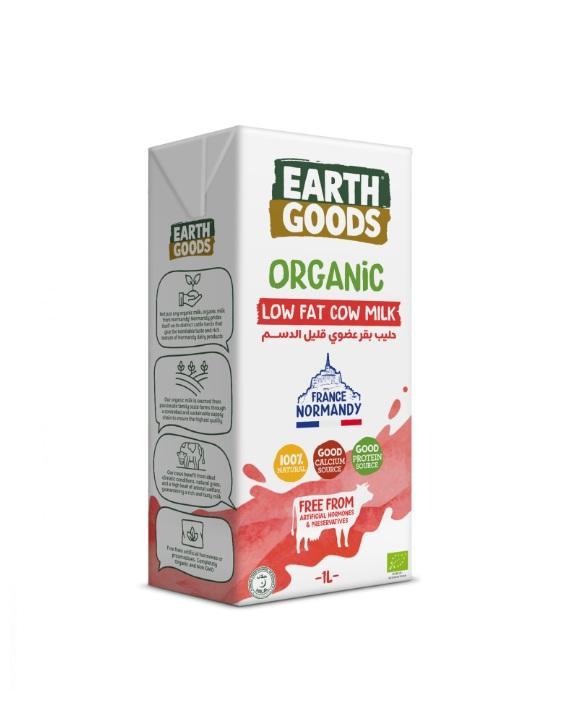 Earth Goods Organic Low Fat Cow Milk - 1 Liter