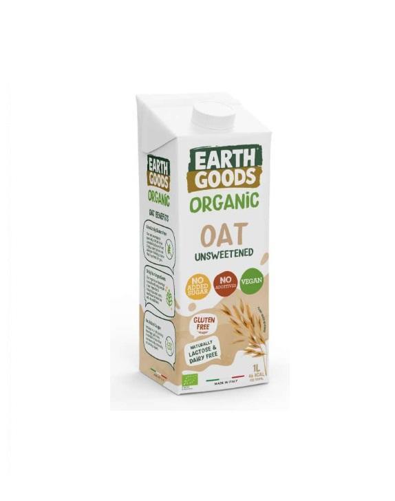 Earth Goods Organic Oat Milk, Unsweetened, Gluten-Free - 1 Liter