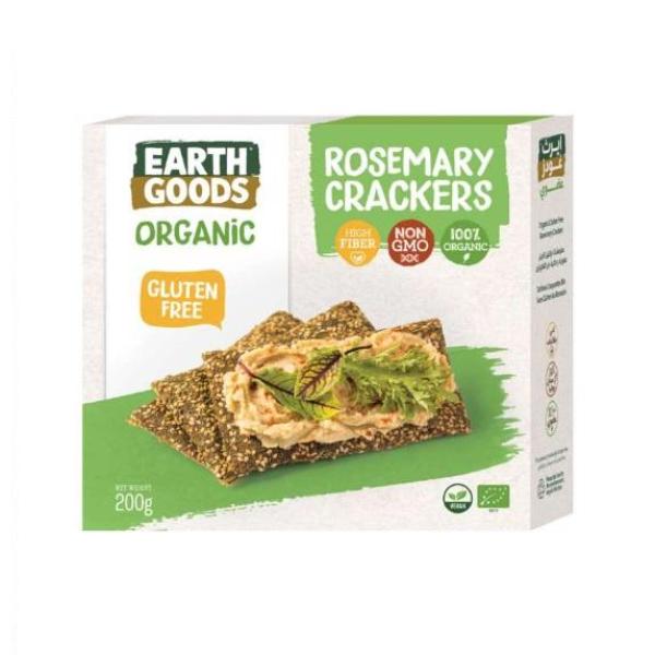 Earth Goods Organic Rosemary Crackers, Gluten Free - 200g