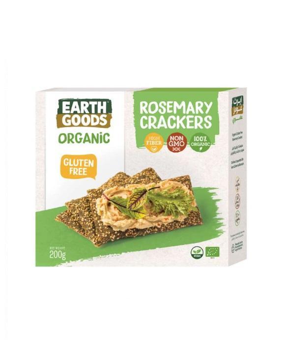 Earth Goods Organic Rosemary Crackers, Gluten Free - 200g