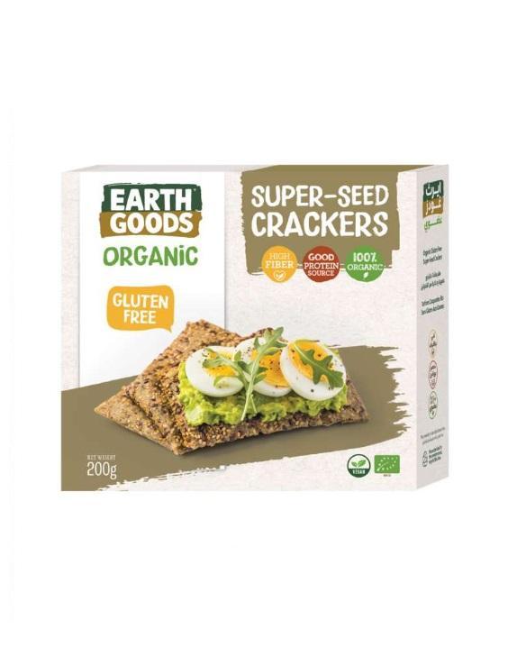 Earth Goods Organic Seed Crackers, Gluten Free - 200g