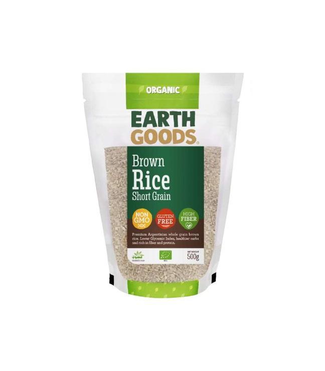 Earth Goods Organic Short Grain Brown Rice GF - 500g