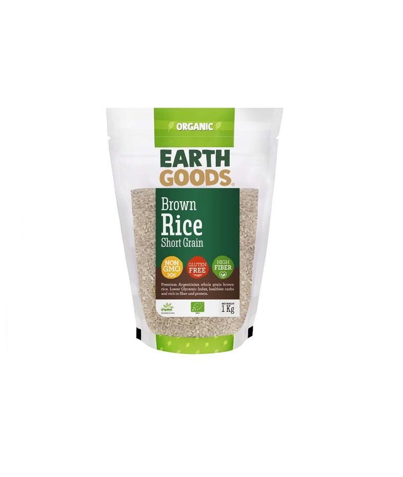 Earth Goods Organic Short Grain Brown Rice, Gluten-Free - 1000g