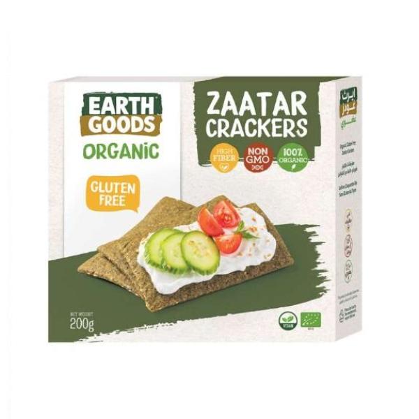 Earth Goods Organic Zaatar Crackers, Gluten Free - 200g