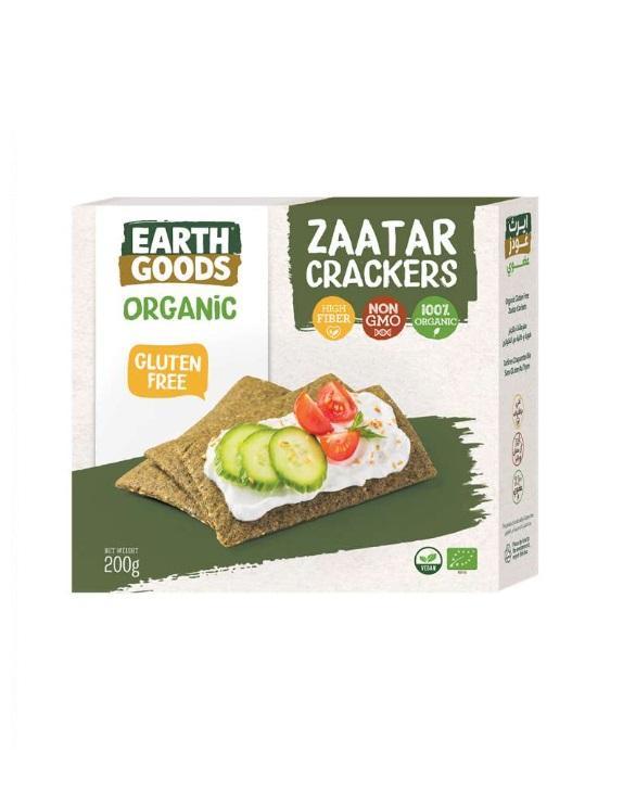 Earth Goods Organic Zaatar Crackers, Gluten Free - 200g