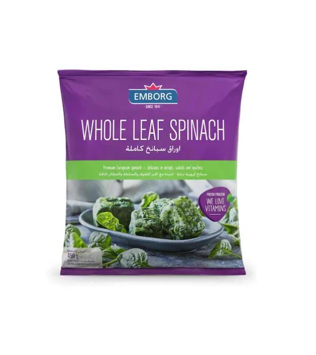 Emborg Whole Leaf Spinach - 450g