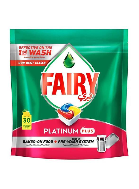 Fairy All-in-One Plus Dishwasher Tablets, Yellow - 30 Capsules