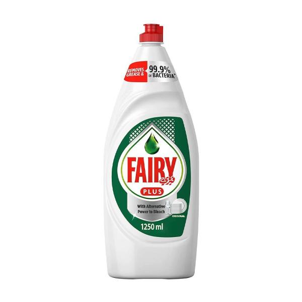 Fairy Plus Original with Alternative Power to Bleach, Dish Washing Liquid Soap - 1.25 Liter