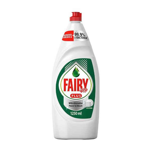 Fairy Plus Original with Alternative Power to Bleach, Dish Washing Liquid Soap - 1.25 Liter