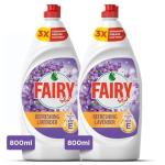 Fairy Refreshing Lavender, Dish Washing Liquid Soap - 800 ml (Dual Pack)