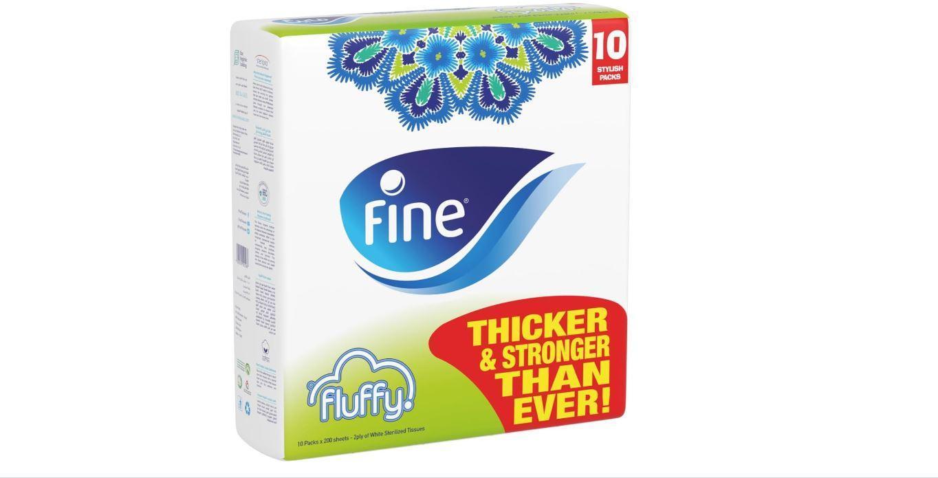 Fine Facial Tissues Fluffy - 2 Ply - 200 Sheets