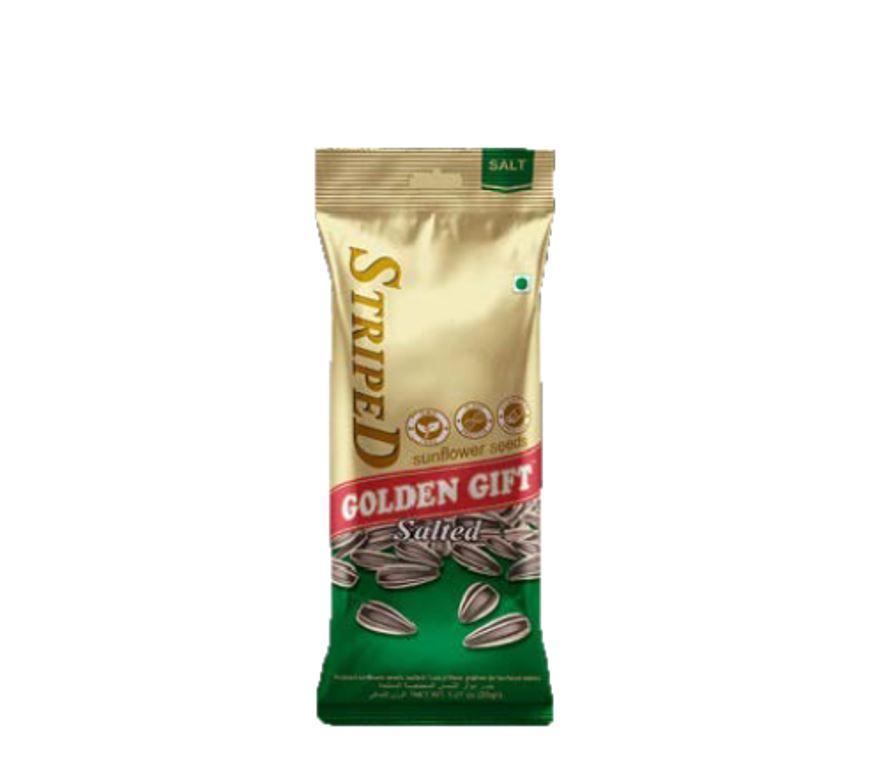 Golden Gift Roasted Sunflower Seeds Striped, Salted - 30g