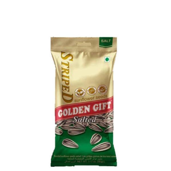 Golden Gift Roasted Sunflower Seeds Striped, Salted - 90g