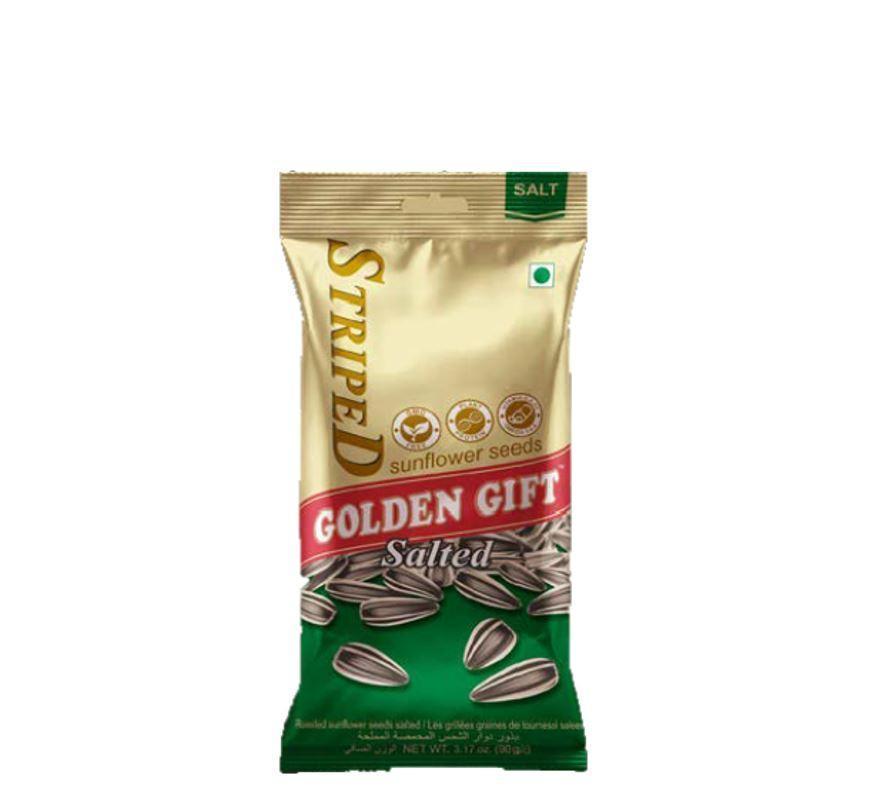 Golden Gift Roasted Sunflower Seeds Striped, Salted - 90g