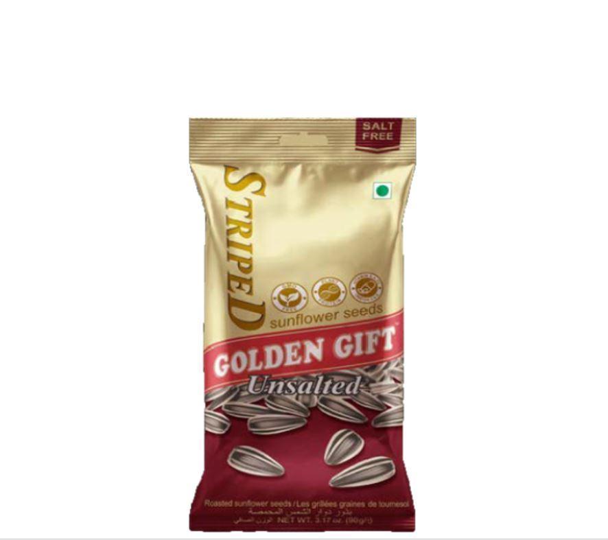 Golden Gift Roasted Sunflower Seeds Striped, Unsalted - 90g