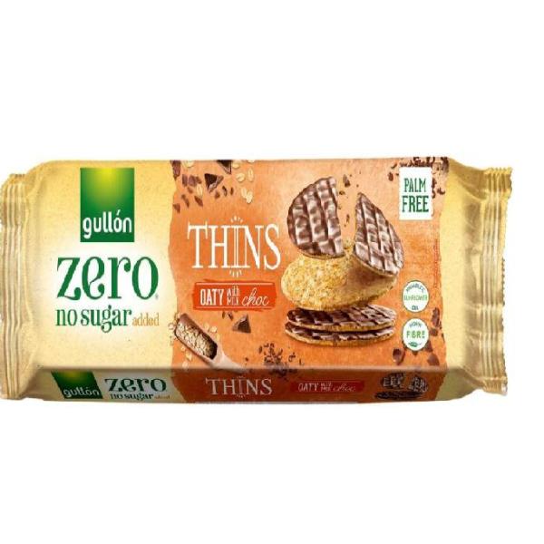 Gullon No Sugar Added Thins Oaty with Milk Choc - 150g