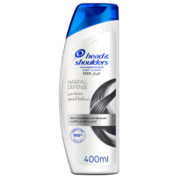 Head and Shoulders Hairfall Defense, Men Anti-Dandruff Shampoo - 400 ml