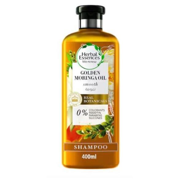 Herbal Essences Bio:Renew Natural Shampoo with Golden Moringa Oil for Hair Smoothness - 400 ml