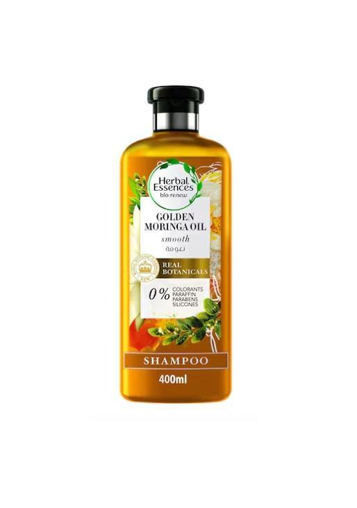 Herbal Essences Bio:Renew Natural Shampoo with Golden Moringa Oil for Hair Smoothness - 400 ml