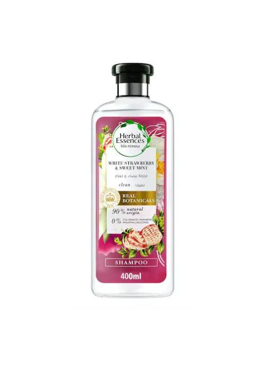 Herbal Essences Bio:Renew Natural Shampoo with White Strawberry and Sweet Mint for Hair Volume - 400 ml