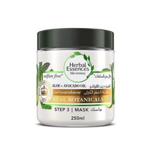 Herbal Essences Sulfate-Free Aloe, Avocado Oil Hair Mask for Curl Moisturizing and Nourishment - 250 ml