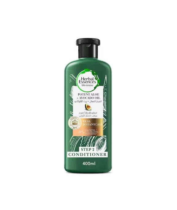 Herbal Essences Sulfate-Free Potent Aloe, Avocado Oil Hair Conditioner for Curl Hydration and Moisturizing - 400 ml