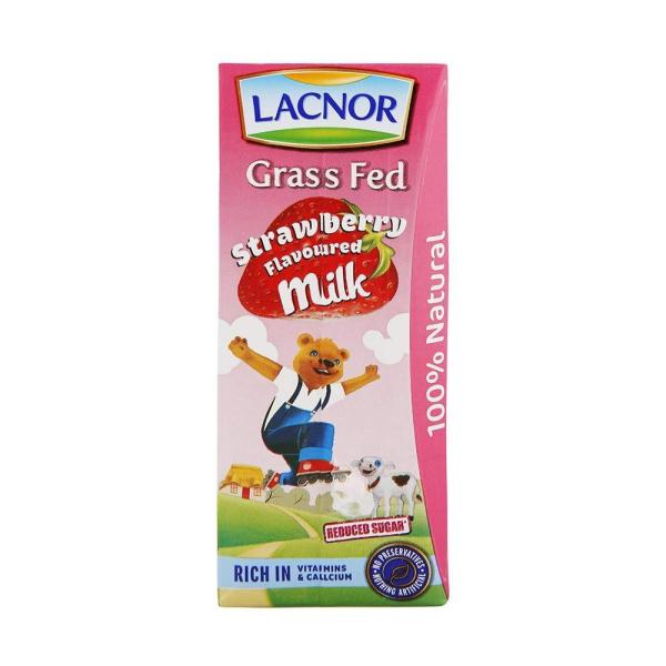 Lacnor Strawberry Flavoured Milk - 180 ml