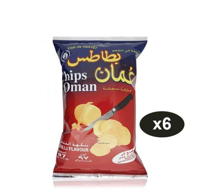 Oman Chilli Potato Chips - 97g