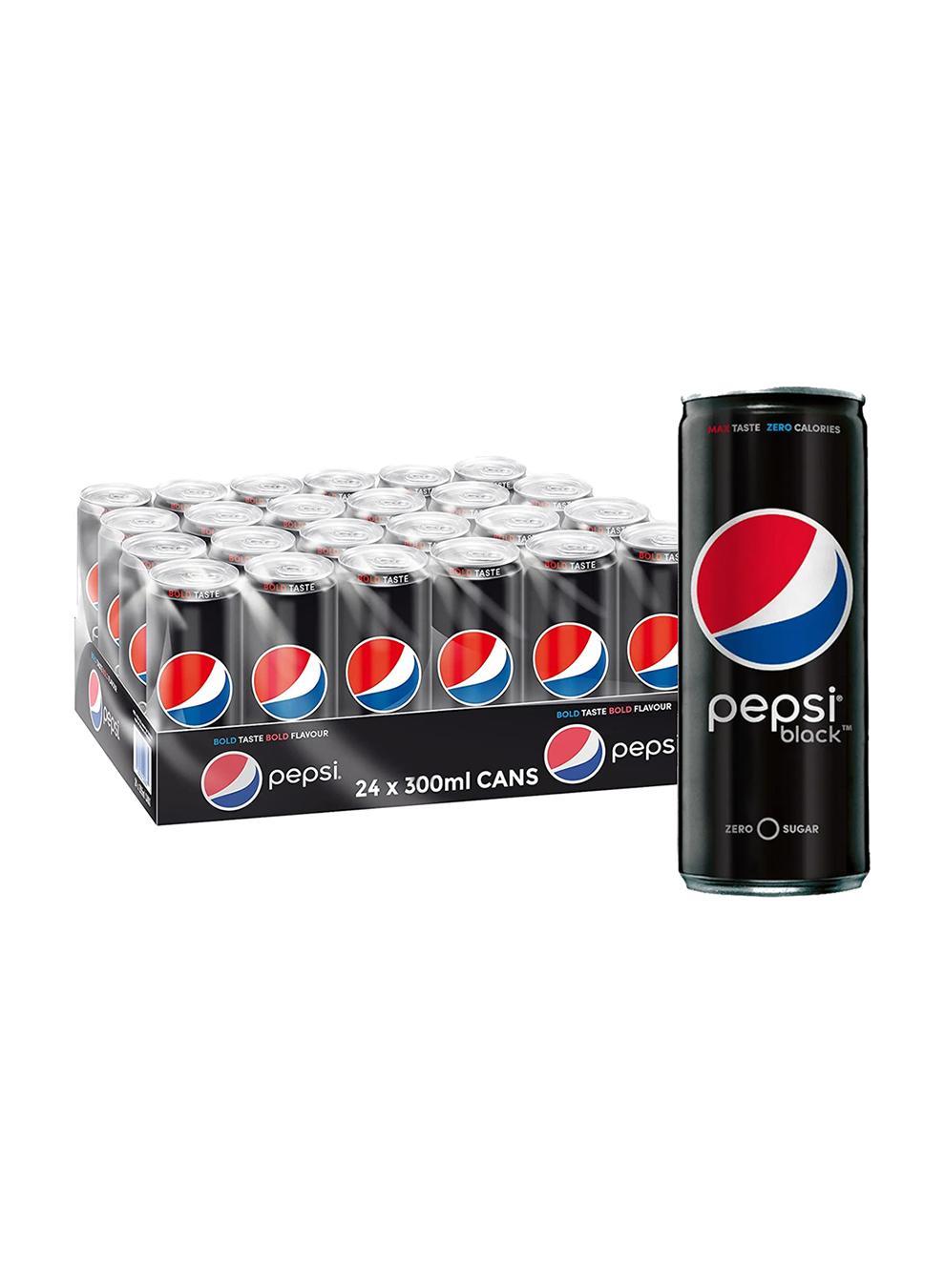 Pepsi Black Zero Sugar, Can - 300 ml