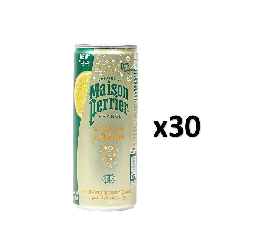 Perrier Water Lemon Flavor, Slim Can - 250 ml