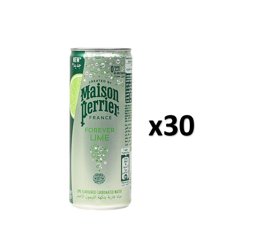 Perrier Water Lime Flavor, Slim Can - 250 ml