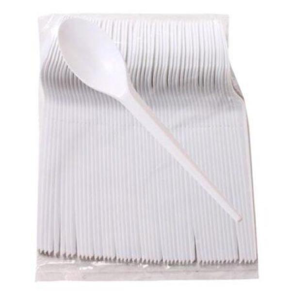 Plastic Teaspoon White - 50 pcs