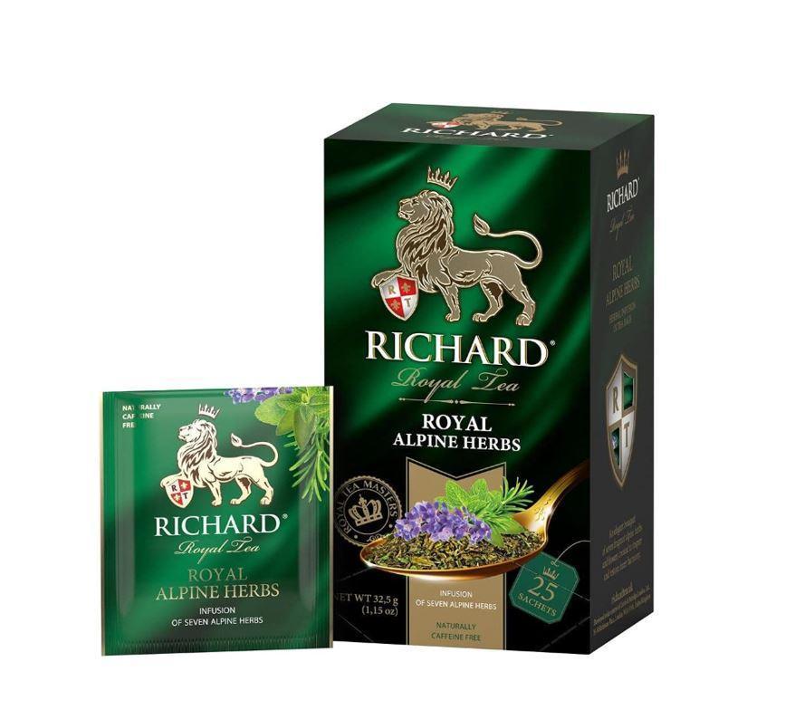 Richard Royal Alpine Herbs, Herbal Infusion in Sachets - 25 Tea Bags