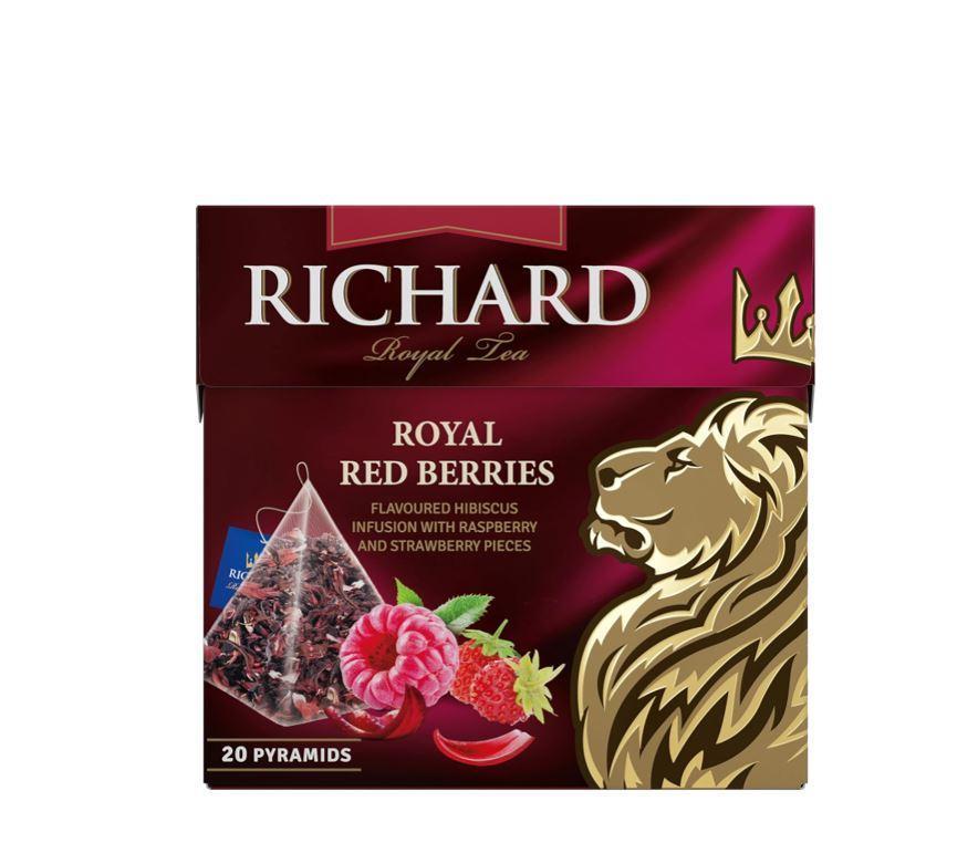 Richard Royal Red Berries, Fruit-Herbal Tea - 20 Pyramid Tea Bags