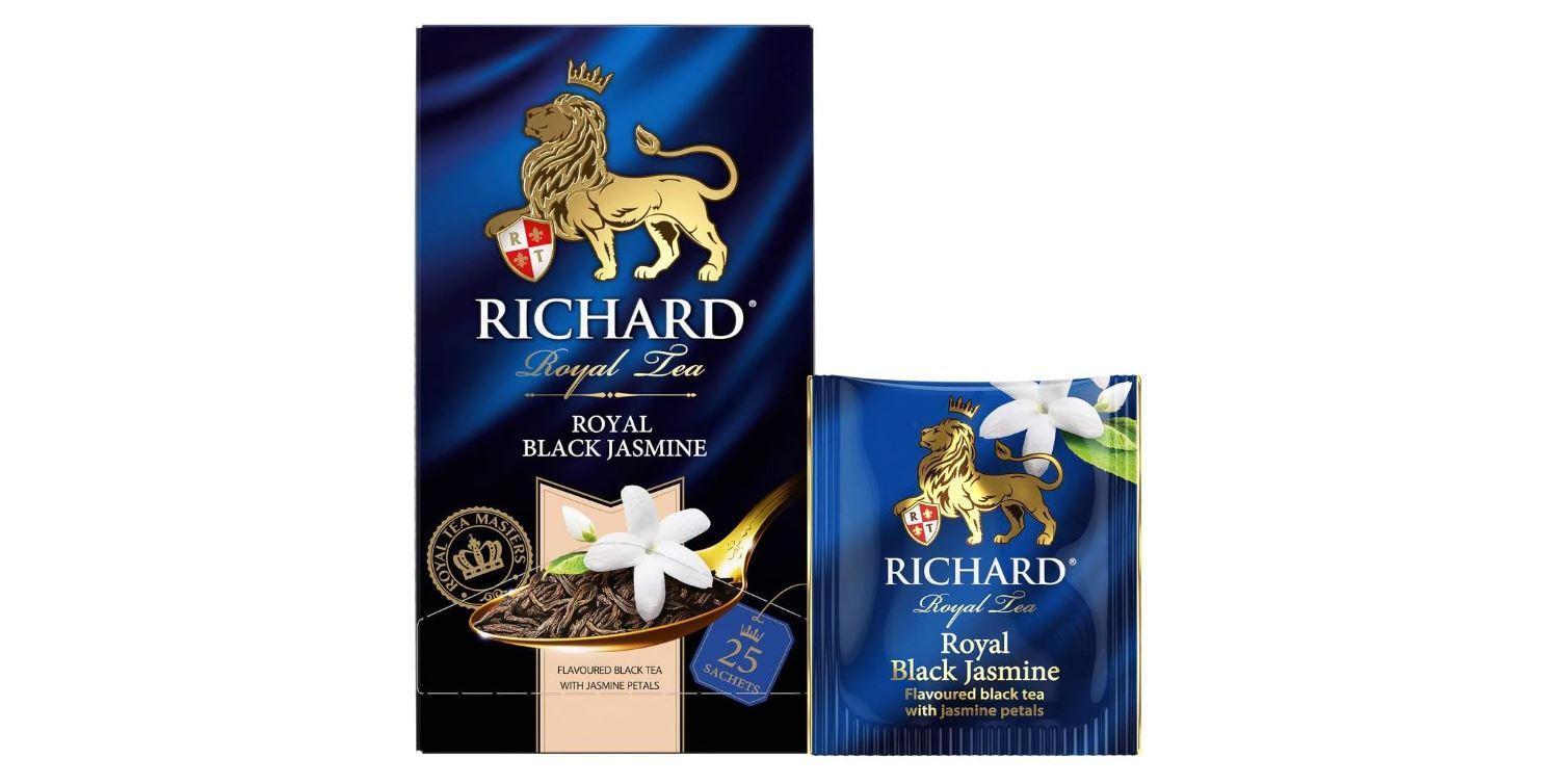 Richard Royal Tea Black Jasmine, Black Tea in Sachets - 25 Tea Bags