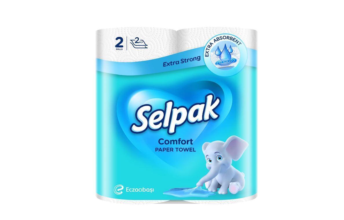 Selpak Comfort Kitchen Towel, 2 Ply - 2 Rolls