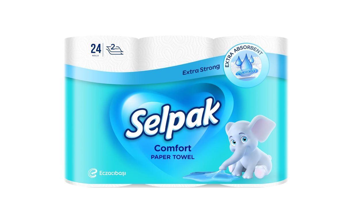 Selpak Comfort Kitchen Towel, 3 Ply - 24 Rolls