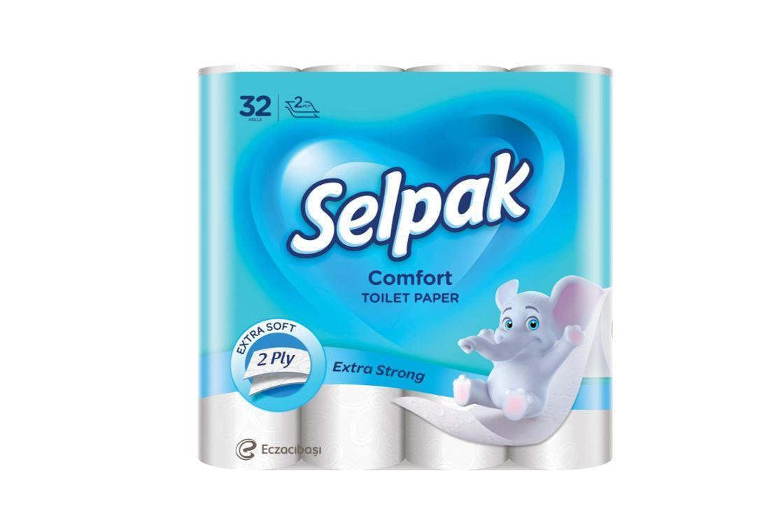 Selpak Comfort Toilet Paper, 2 Ply - 32 Rolls