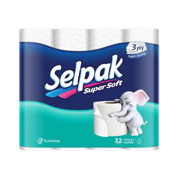 Selpak Regular Toilet Paper, 3 Ply - 32 Rolls