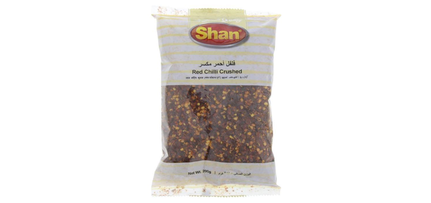 Shan Red Chilli Crushed, Poly Bag - 200g