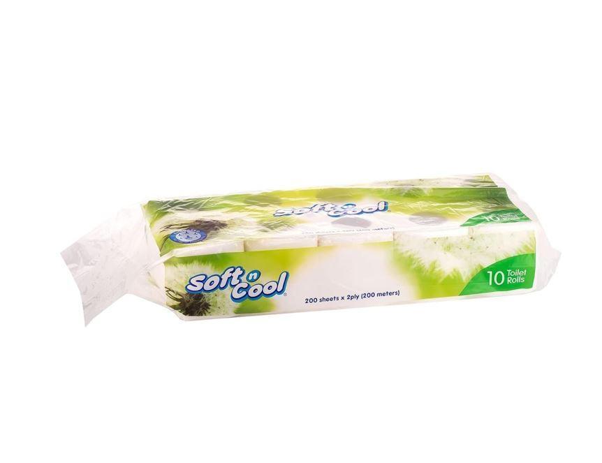 Soft N Cool Toilet Tissue Rolls, 100 Sheets - 10 Rolls