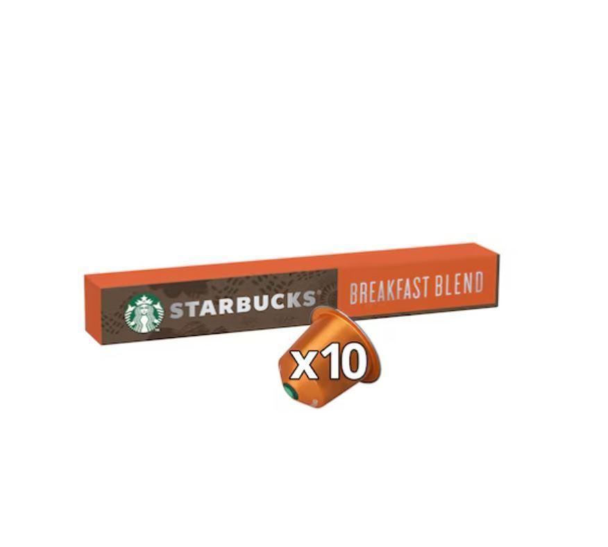 Starbucks Nespresso Coffee Pods, Breakfast Blend - 56g x 10